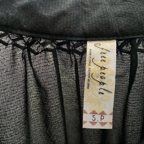 Free People Sheer Embellished Blouse - Picture 7 of 8